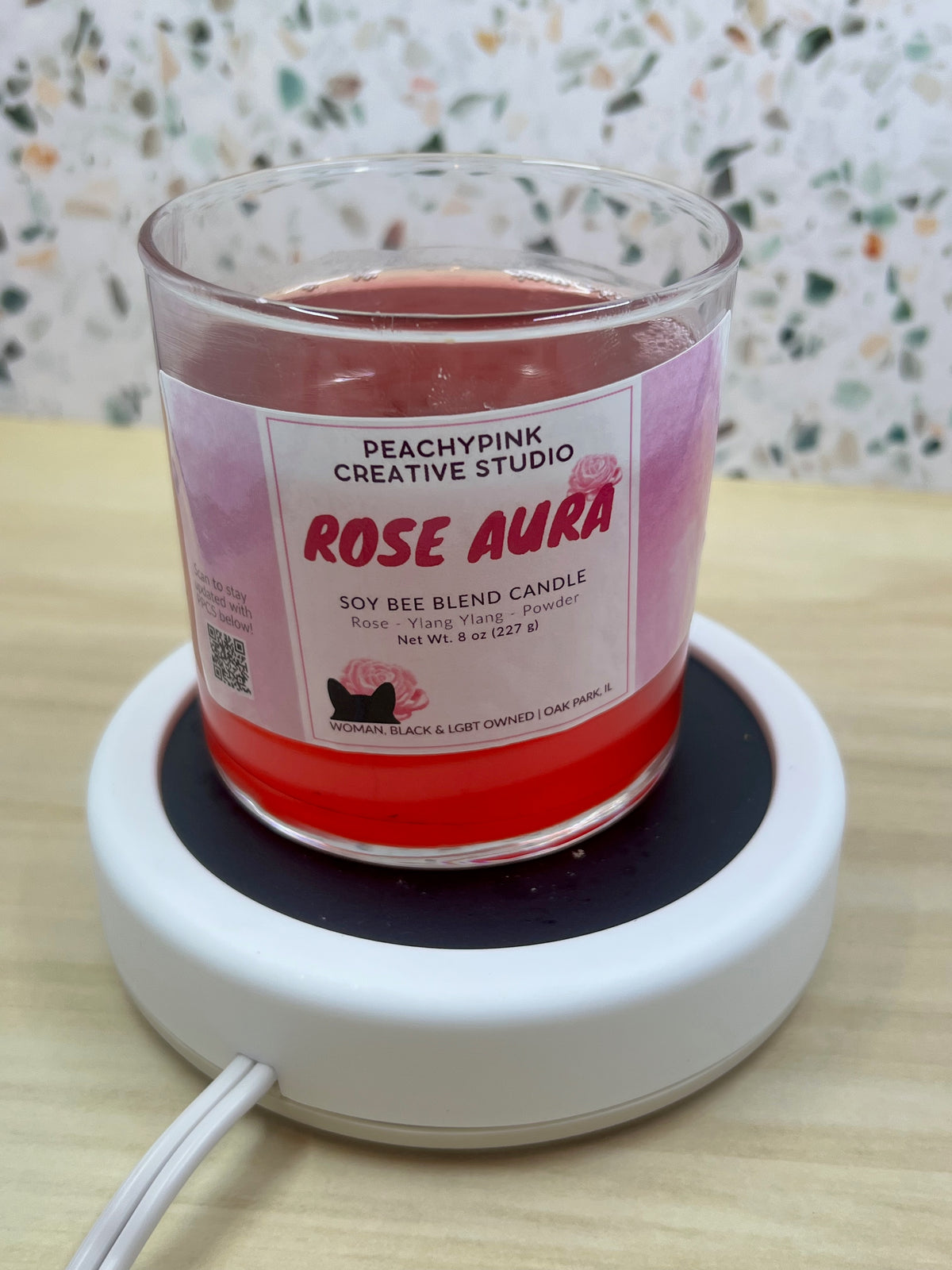 Rose Aura Soy Blend Candle