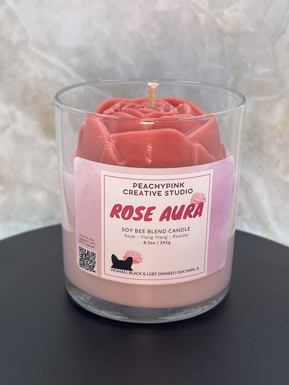 Rose Aura Soy Blend Candle